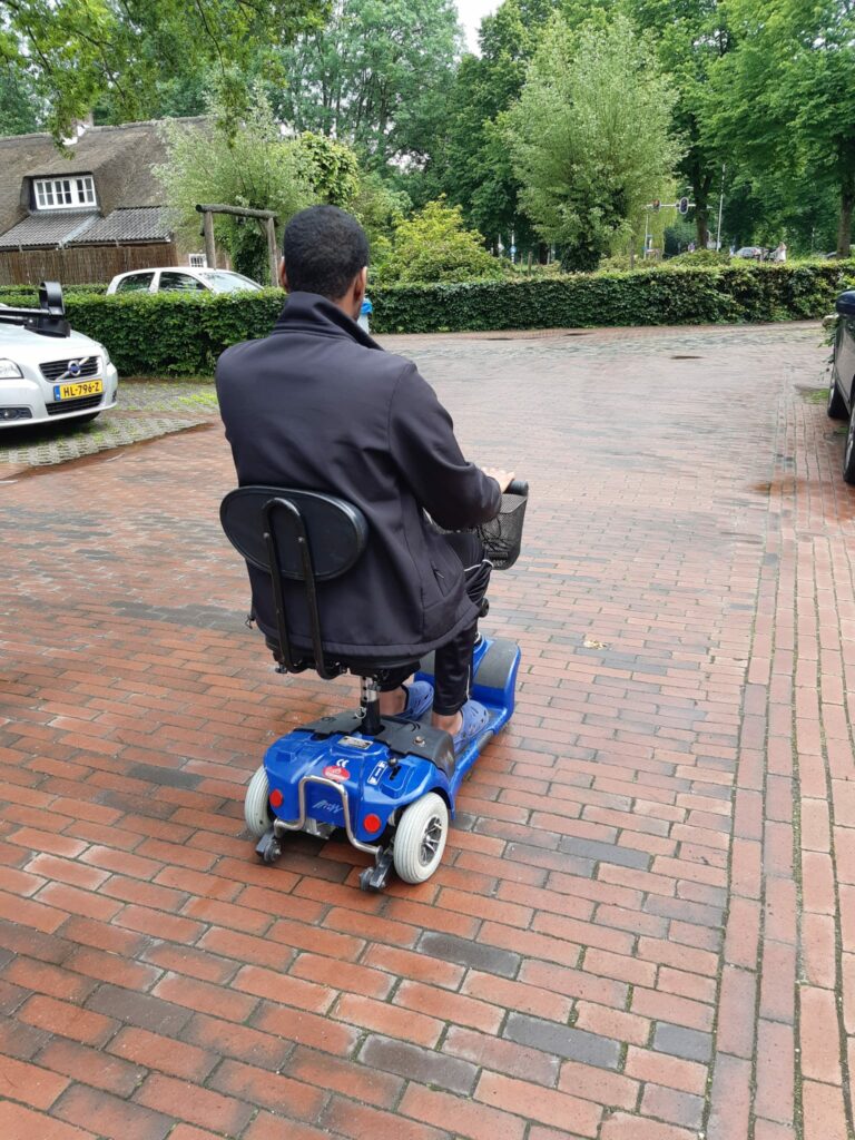 A mobility scooter for a resident of Star Lodge