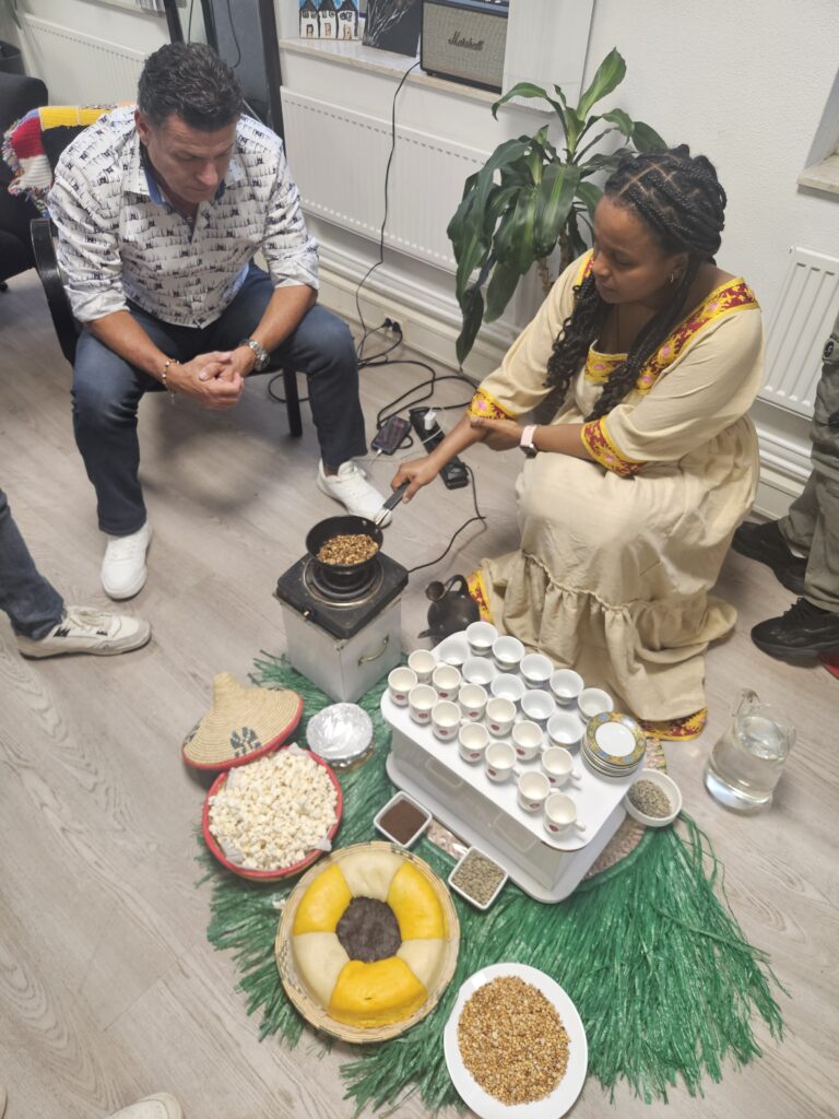 Ethiopian coffee ceremony with Douwe Egberts