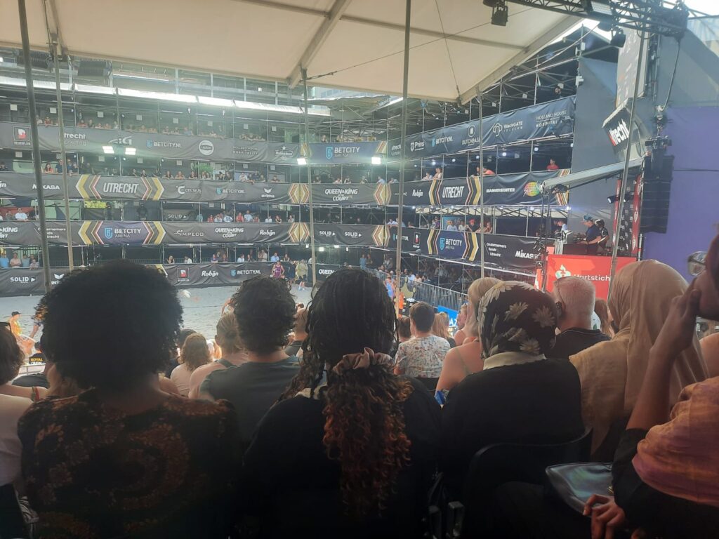 Beachvolleybal op Jaarbeursplein